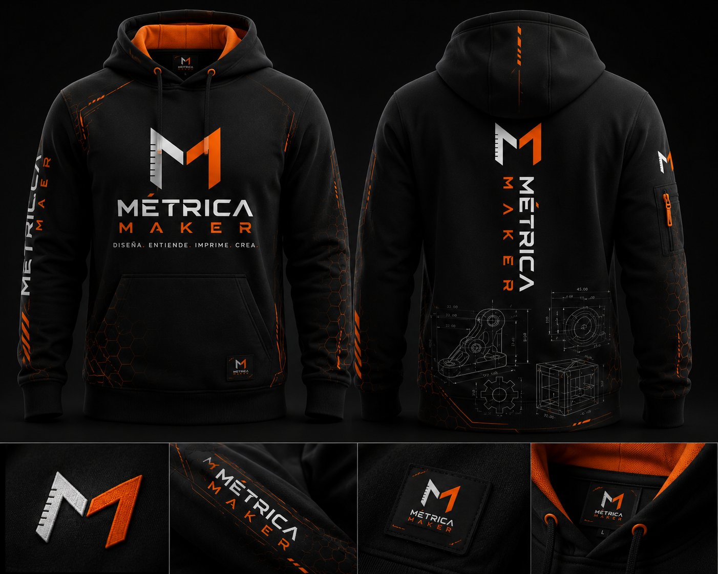 Hoodie Métrica Maker